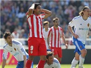 Bóng đá anh, ngoại hạng anh, lịch thi đấu euro 2012, Atletico gục ngã ở Zaragoza: Cái tát vào tham vọng